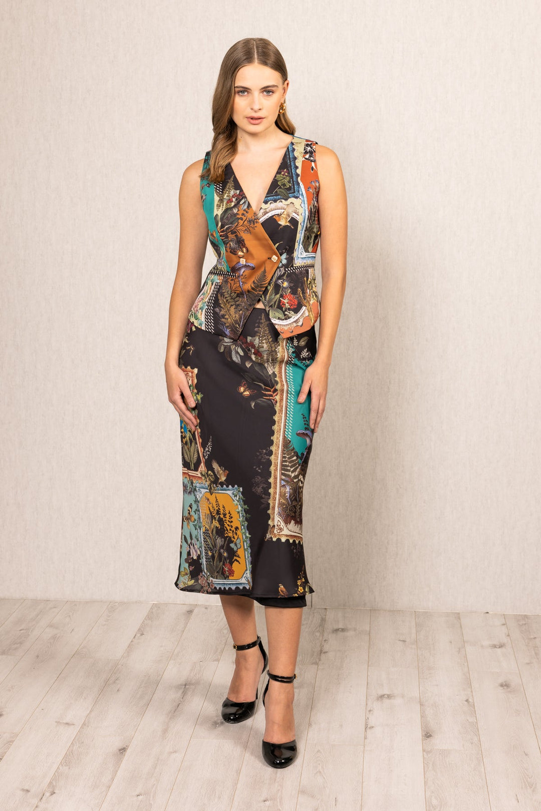 Nandini Bhalla in Claris Double Breasted Waist Coat