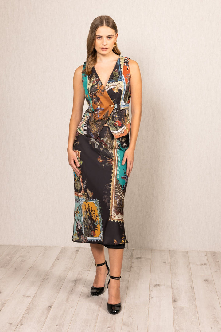Nandini Bhalla in Claris Double Breasted Waist Coat