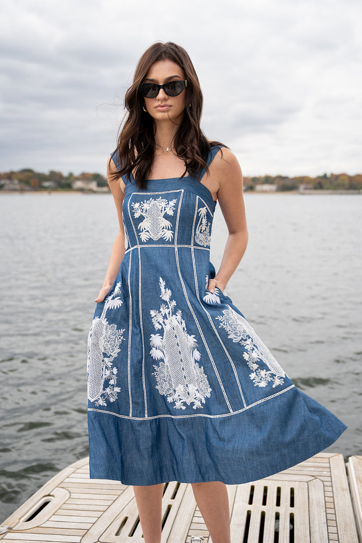 Odette Panel Midi Dress