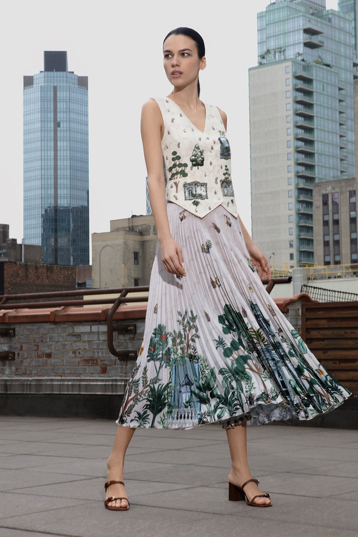 Malaika Arora in Aria Pleated Skirt