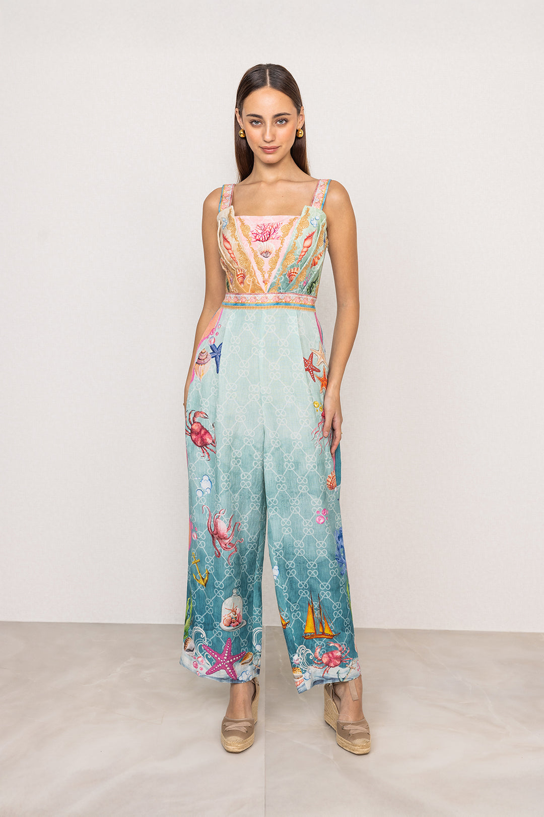 Marina Pleated Strap Jumpsuit
