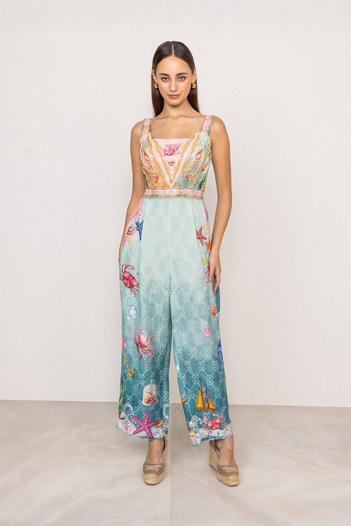 Marina Pleated Strap Jumpsuit