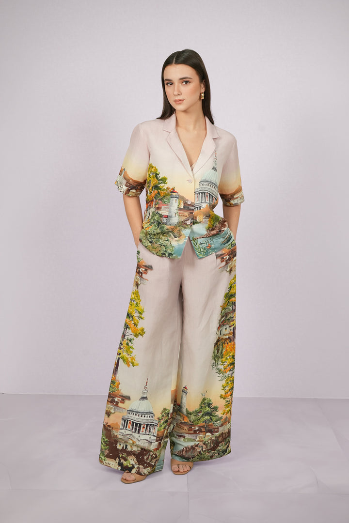 Ravena Knotch Collar Shirt and Pants