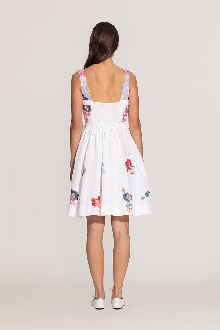 Saffy Pleated Trim Mini Dress