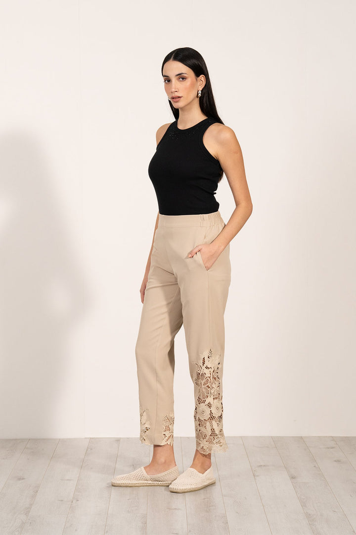 Lace Pants-52 Beige