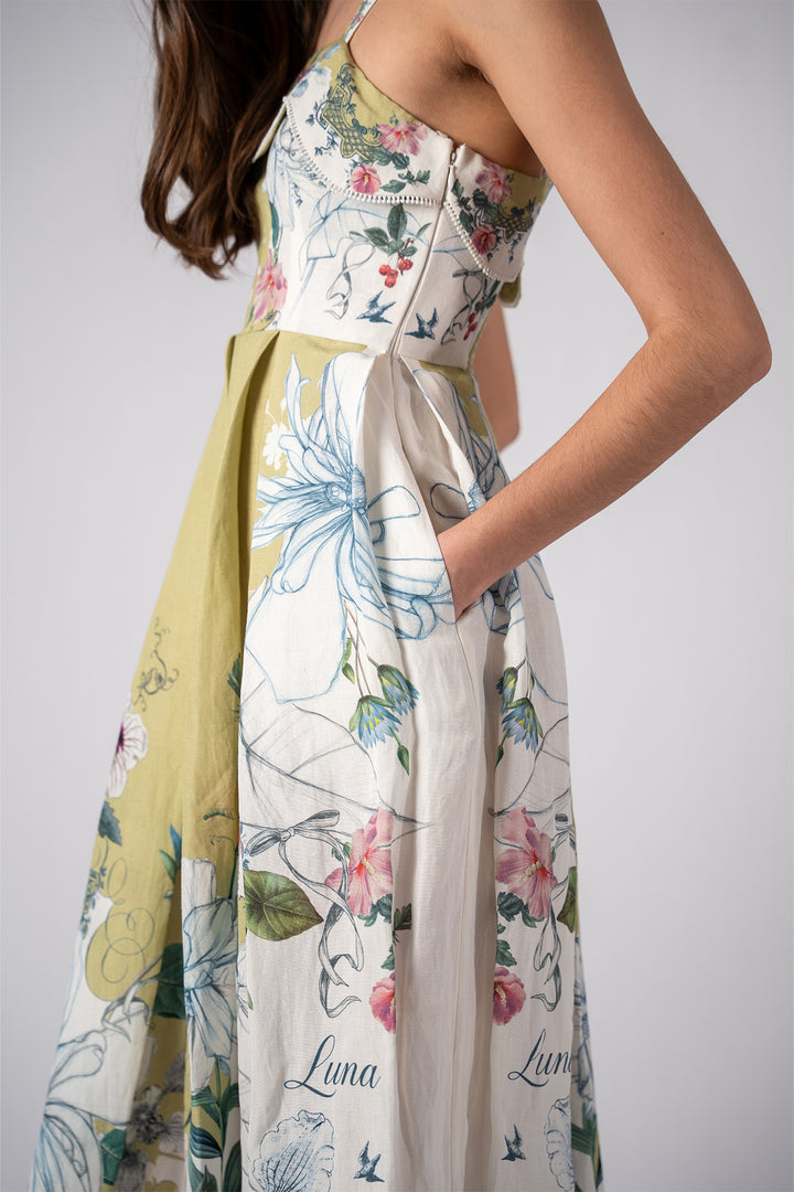 Dia Mirza in Marie Scalop Midi Dress
