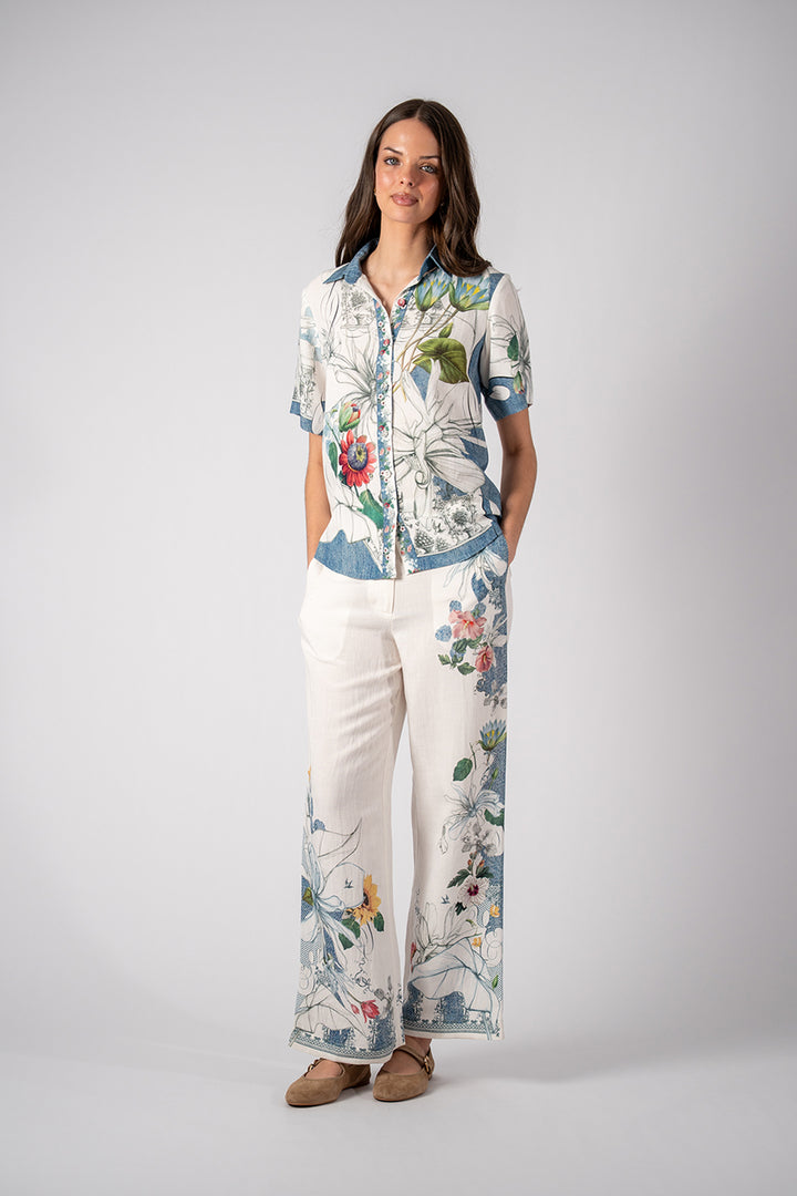Adina Yoke Buttondown Shirt and High waisted Pant