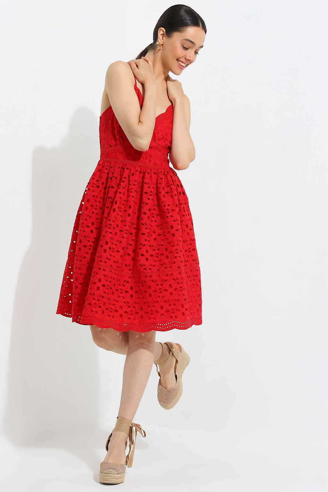 Olia Strap Empire Mini Dress