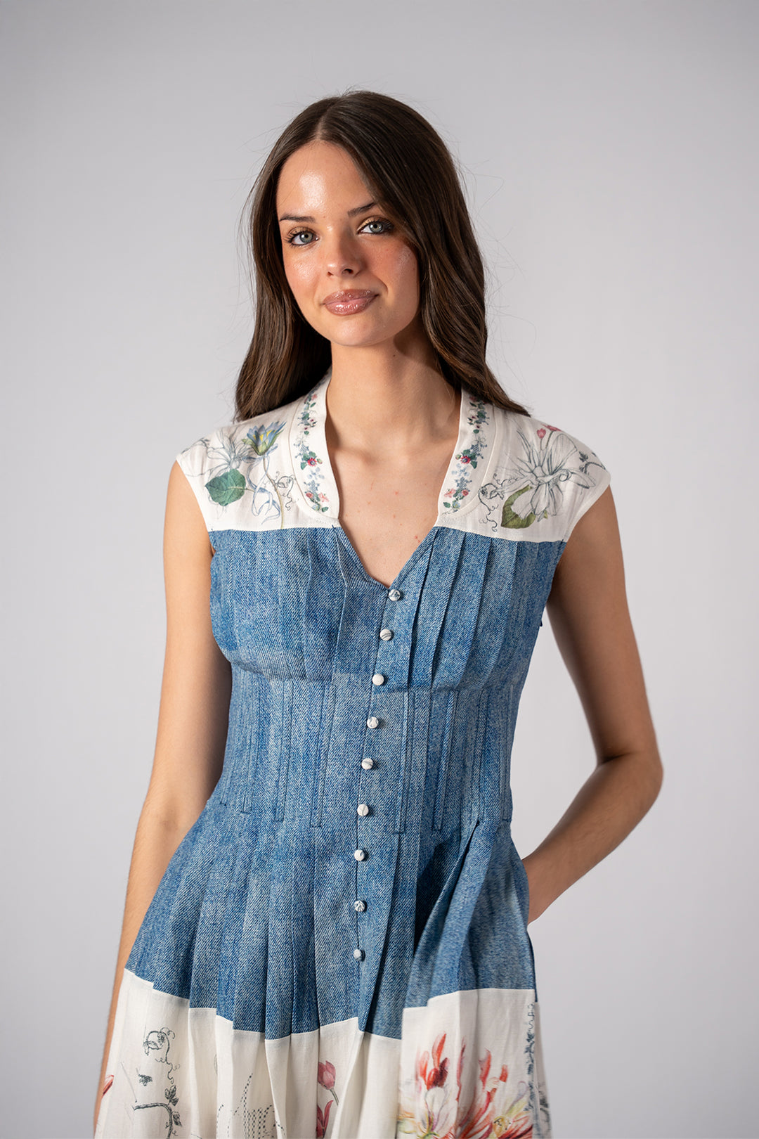 Binx Pleated Midi Dress