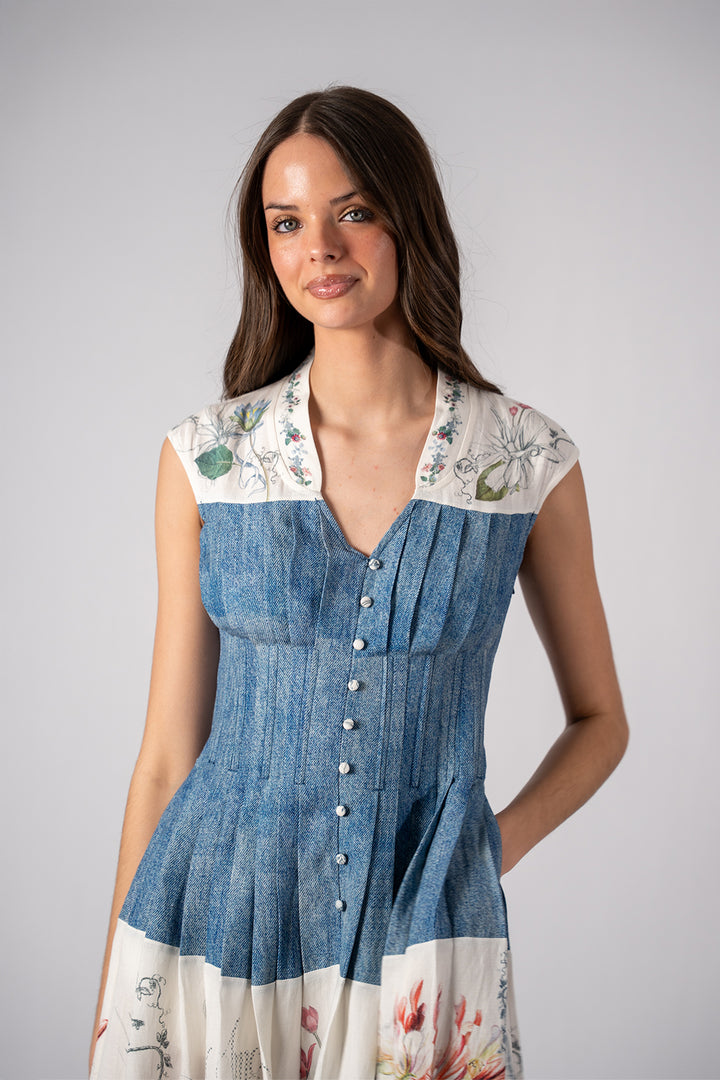 Binx Pleated Midi Dress