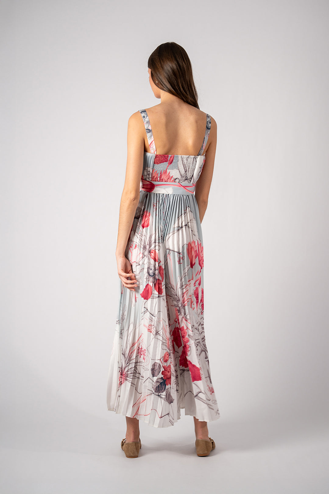 Snowbell Strap Pleated Jumpsuit