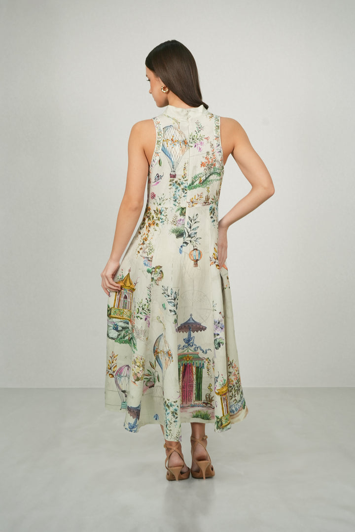 Auri Halter Midi Dress
