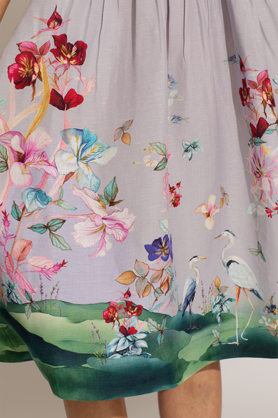 Anaya Scalop Bodice Midi Dress