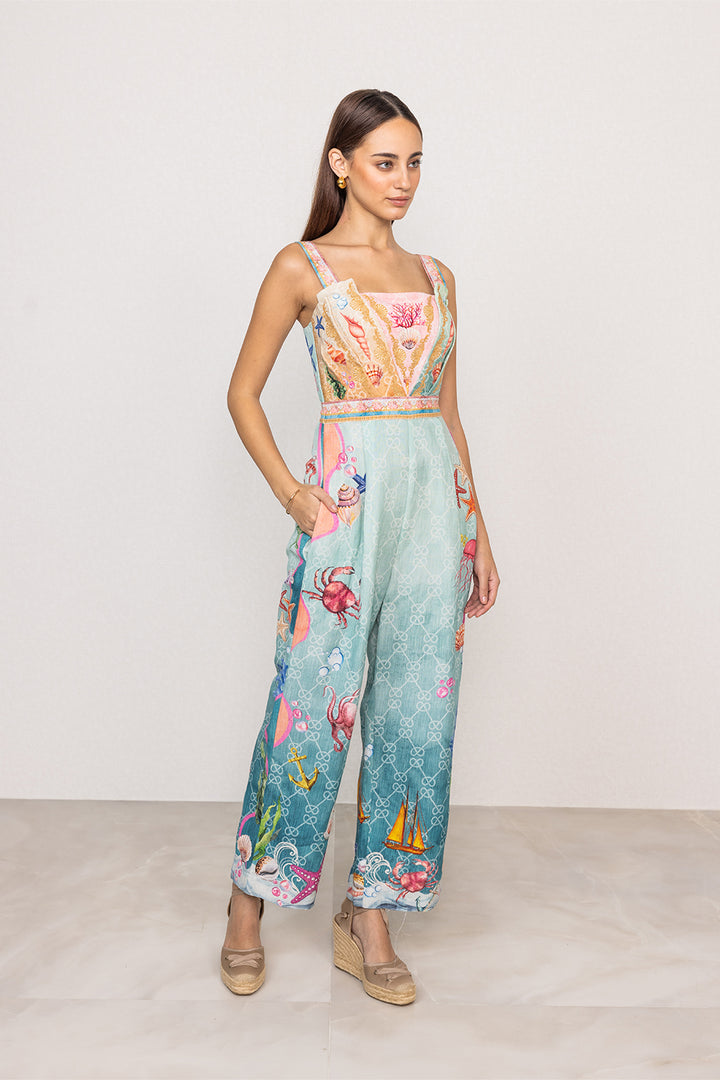 Marina Pleated Strap Jumpsuit