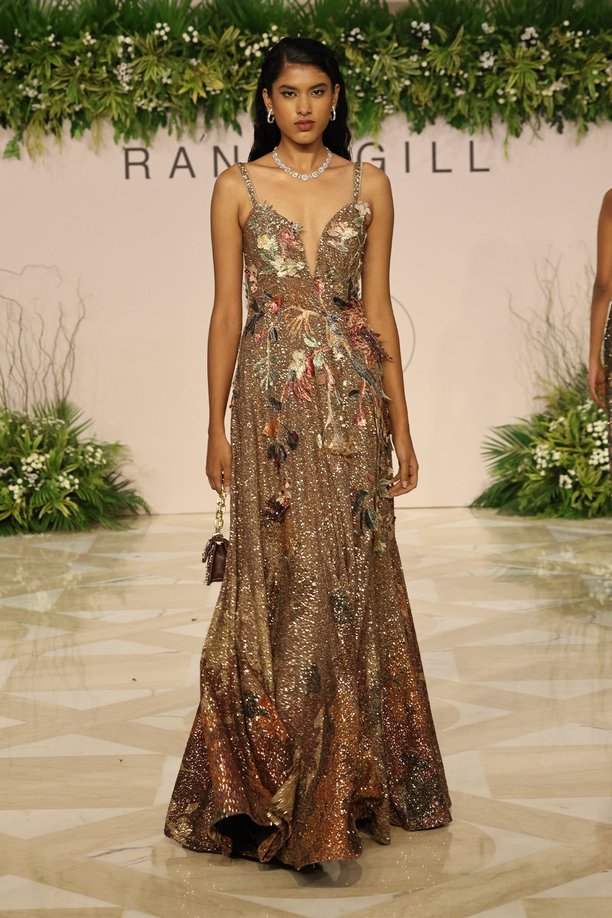 Stardrift V-Neck Gown