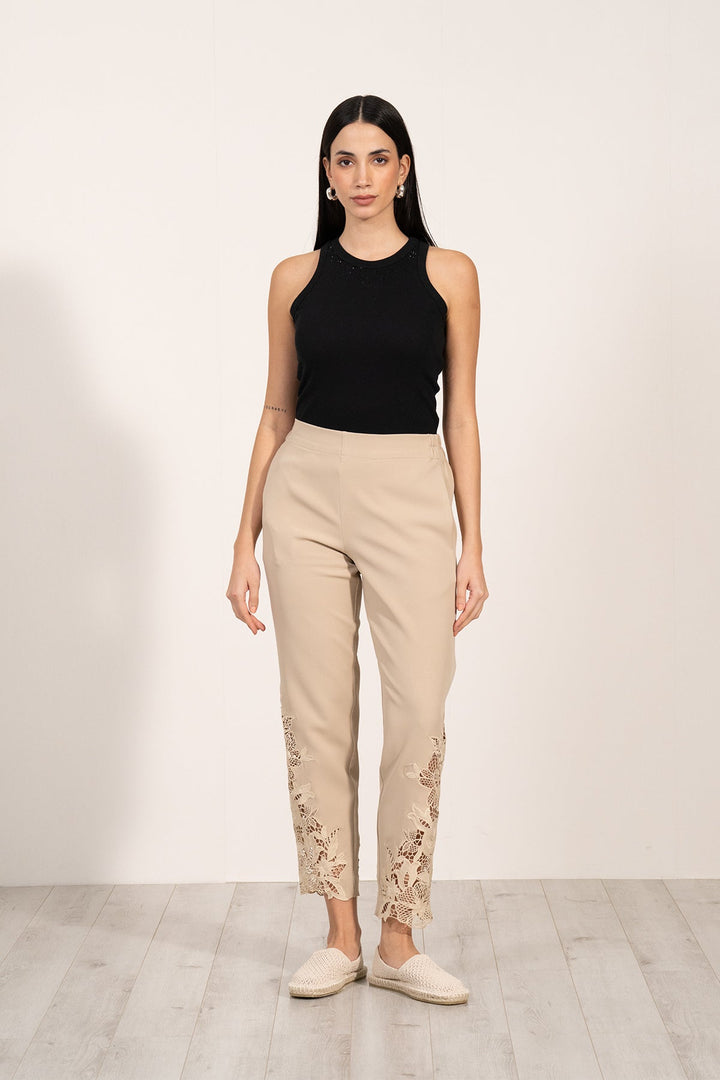 Lace Pants-52 Beige