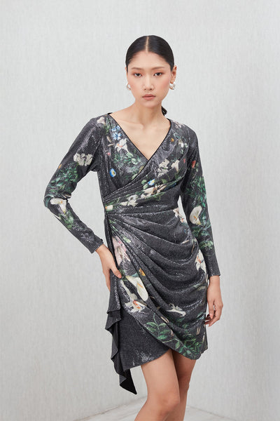 Calista Wrap Mini Dress