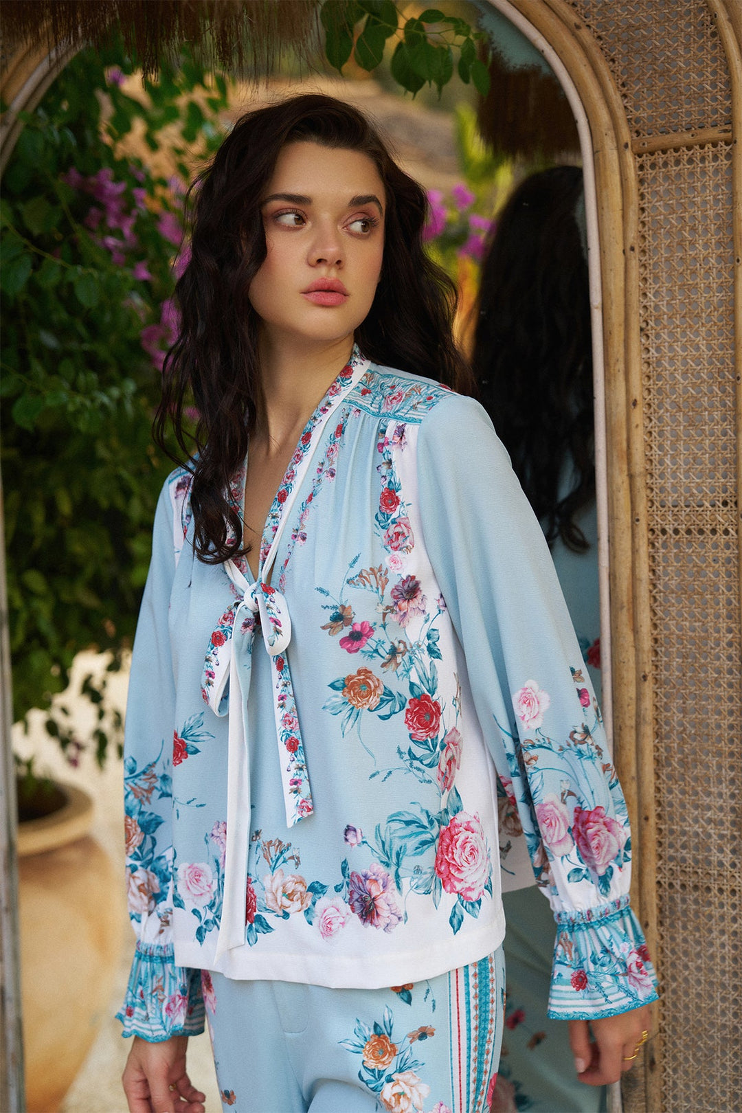 Isola Neck Tie Blouse