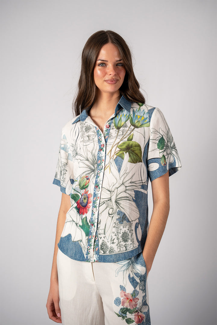 Adina Yoke Buttondown Shirt and High waisted Pant
