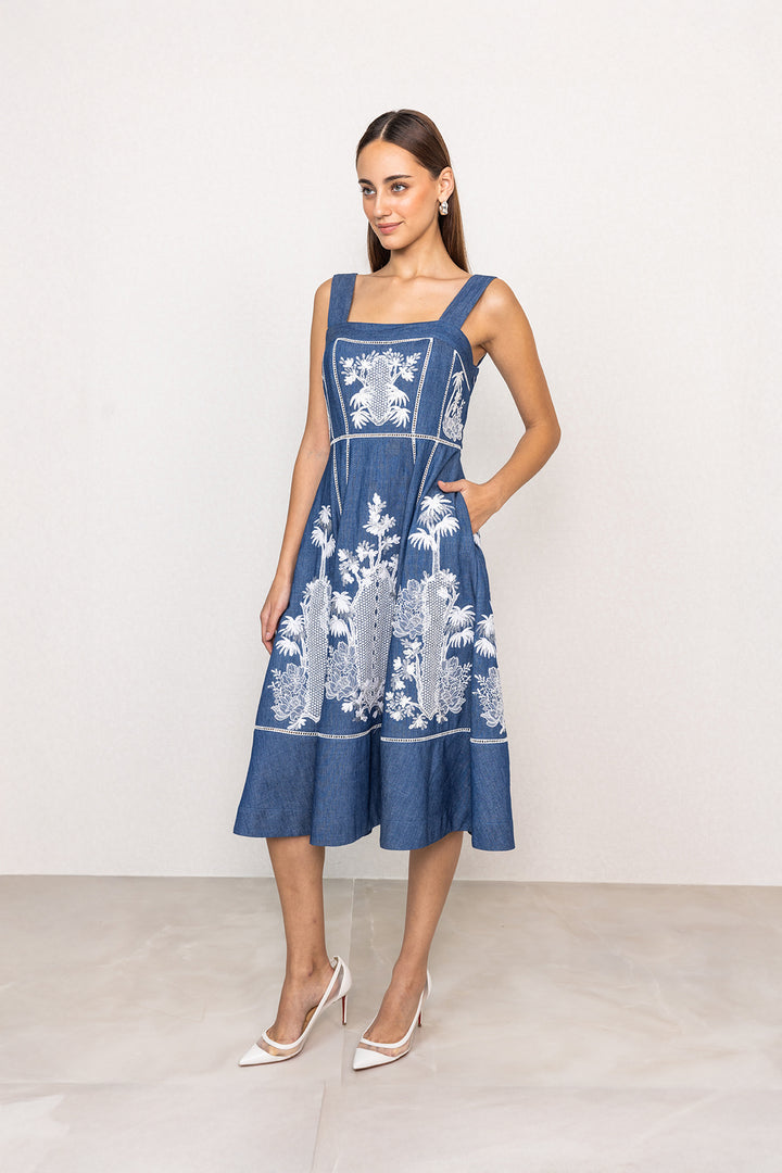 Odette Panel Midi Dress