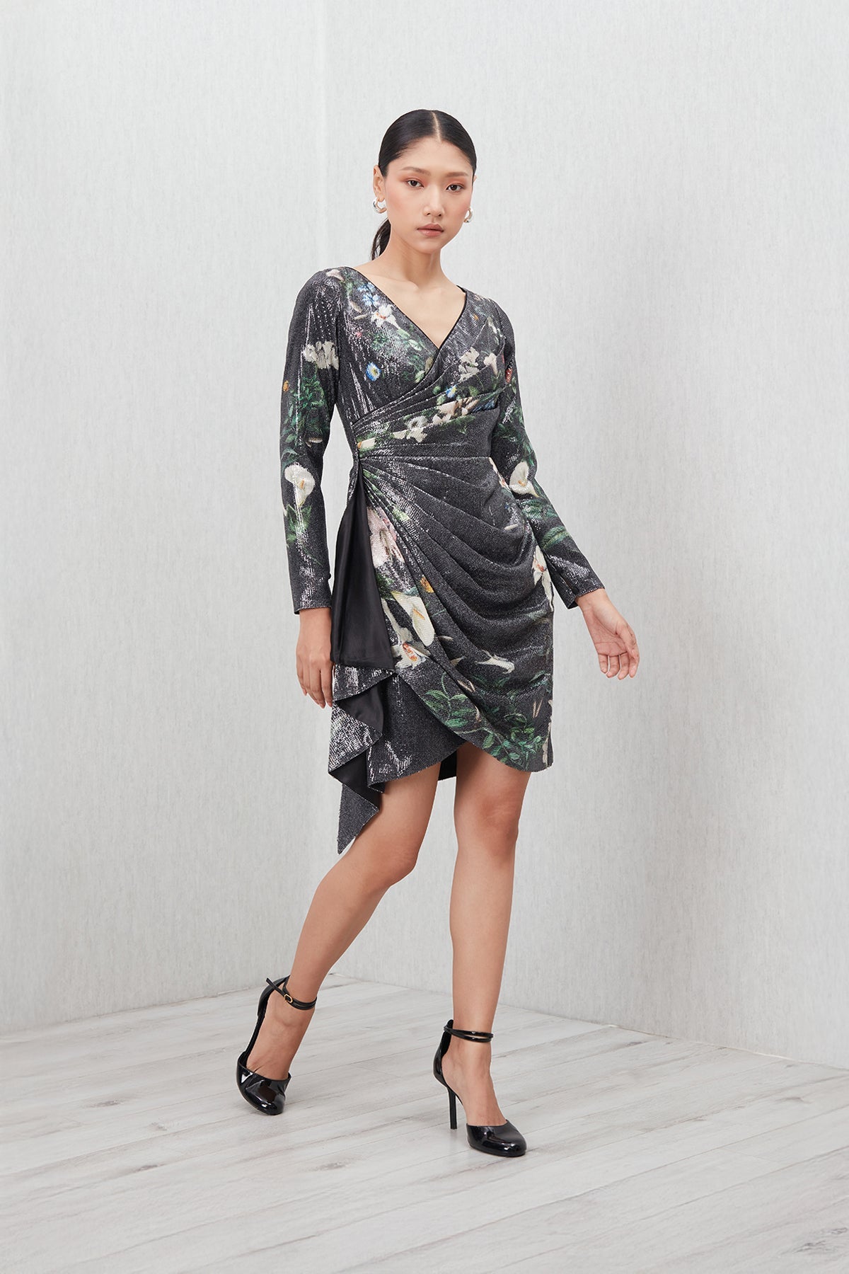 Calista Wrap Mini Dress