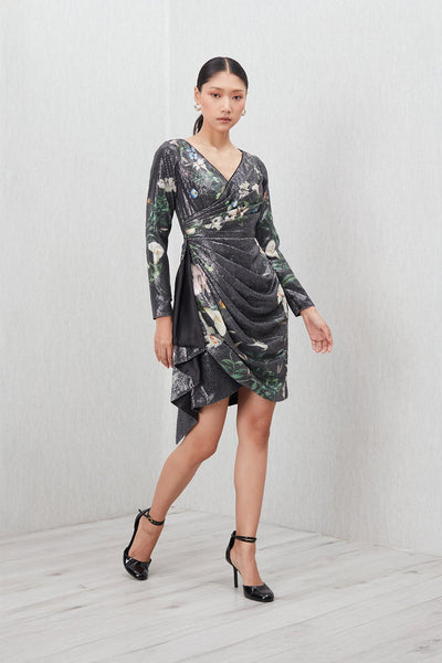 Calista Wrap Mini Dress