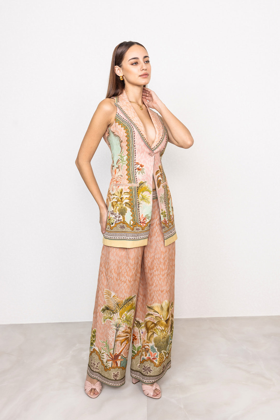 Alva Long Halter Waist Coat