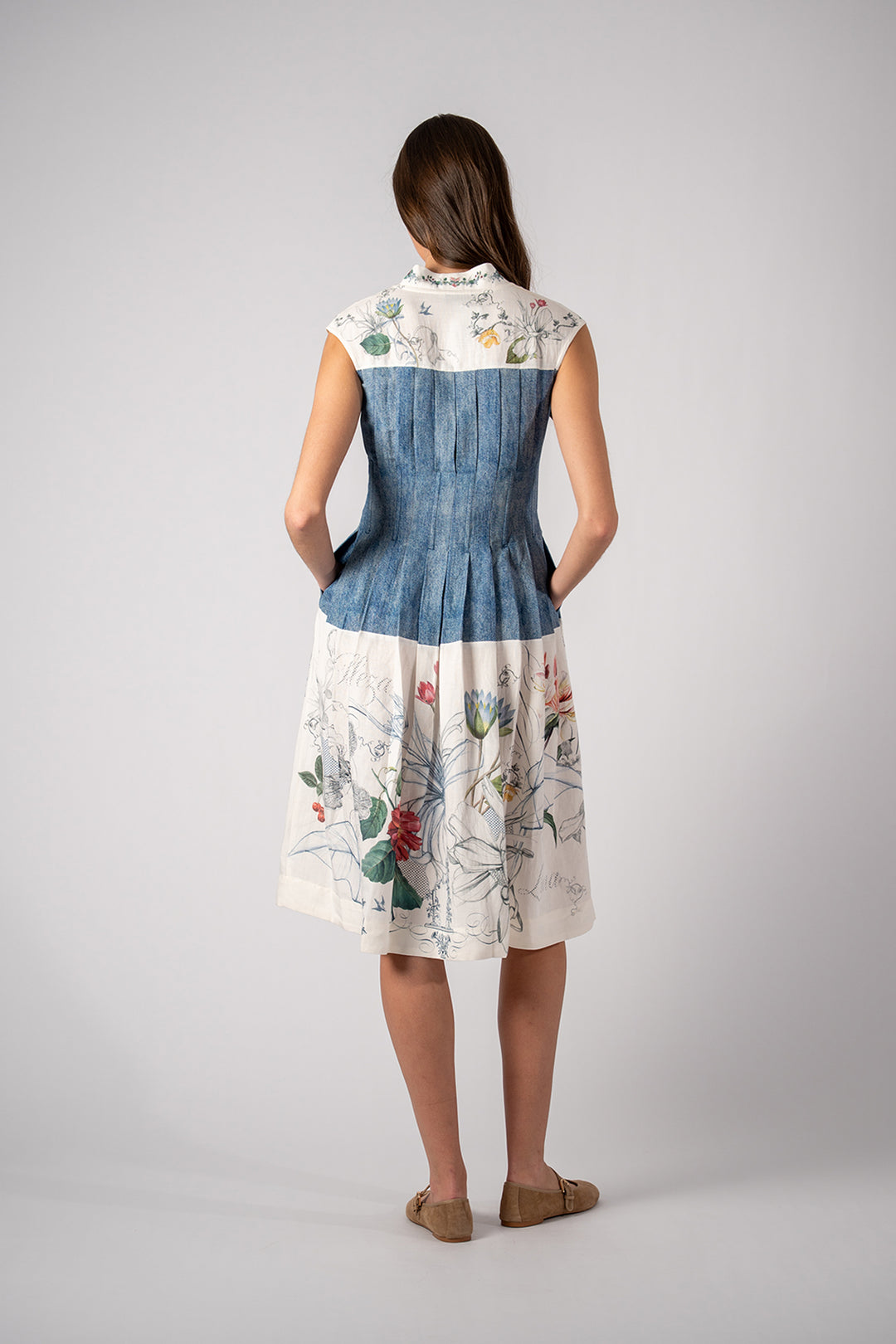 Binx Pleated Midi Dress