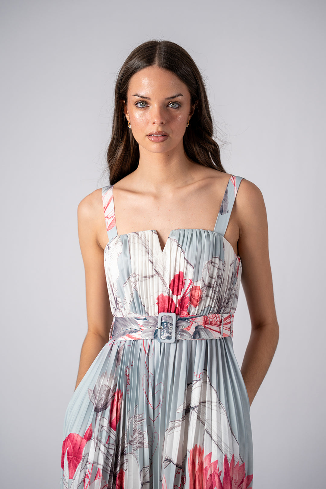 Snowbell Strap Pleated Jumpsuit