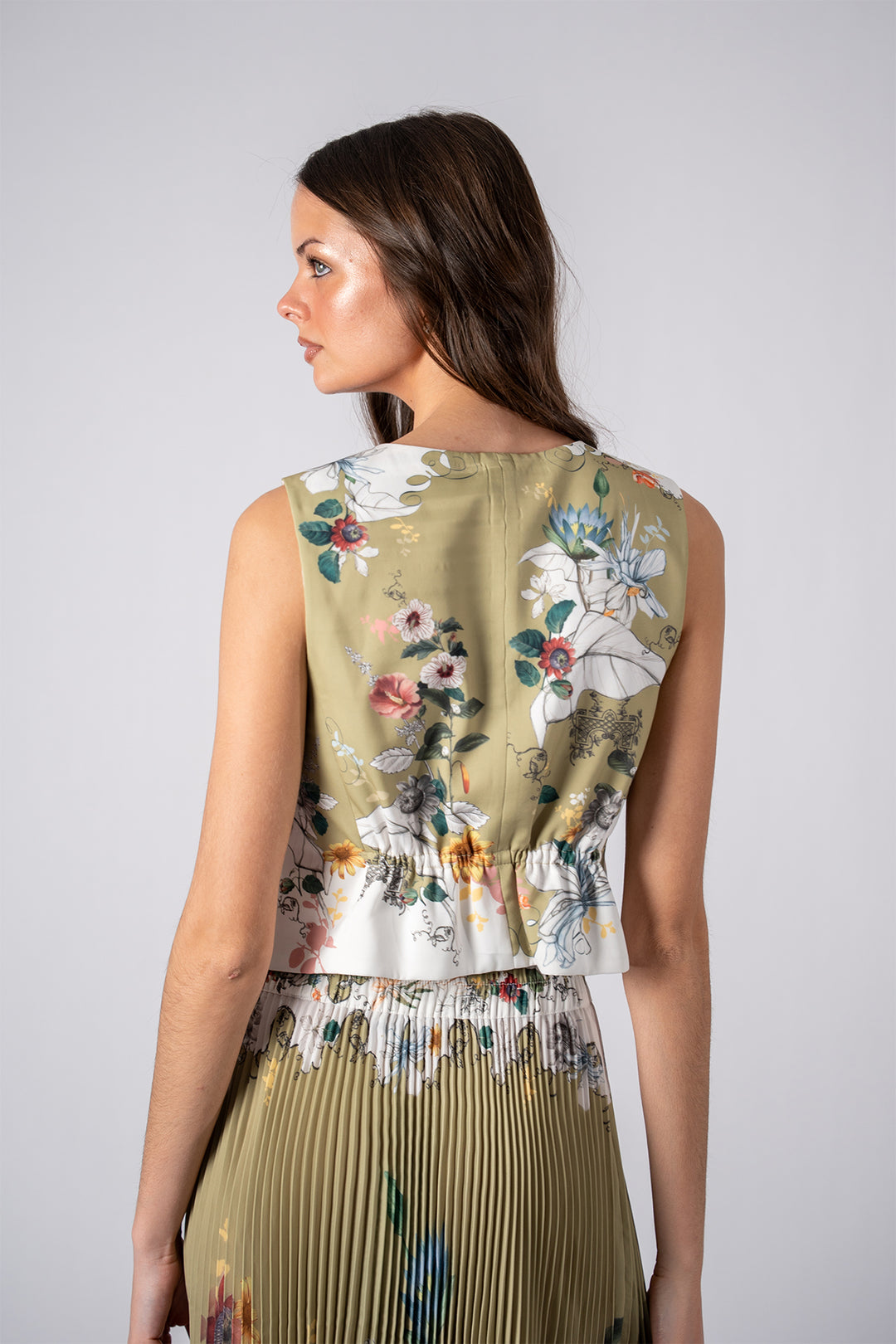 Lirena Waistcoat and Pleated Skirt set
