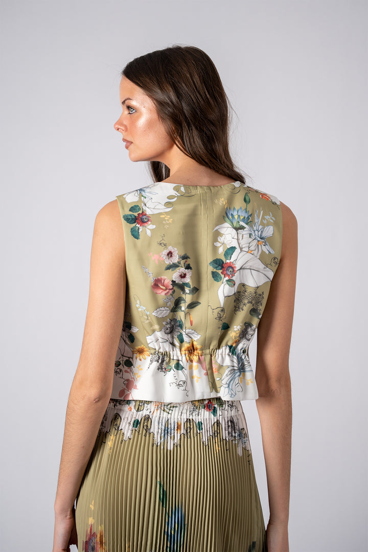 Lirena Waistcoat and Pleated Skirt set