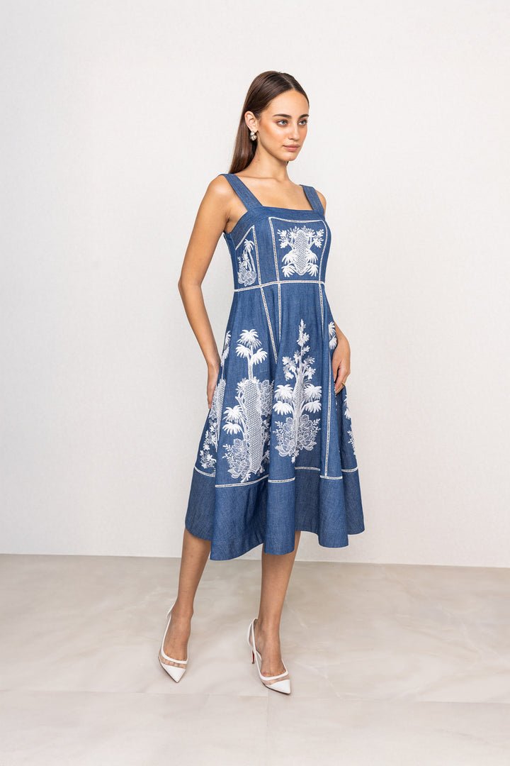Odette Panel Midi Dress