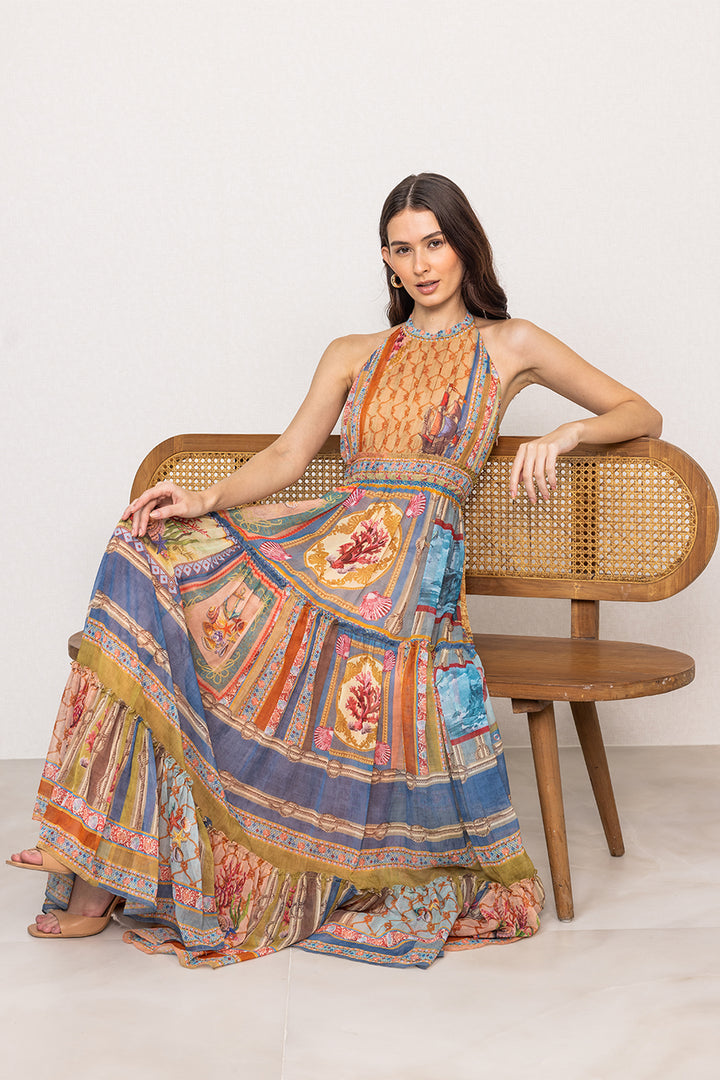 Turris Halter Maxi Dress