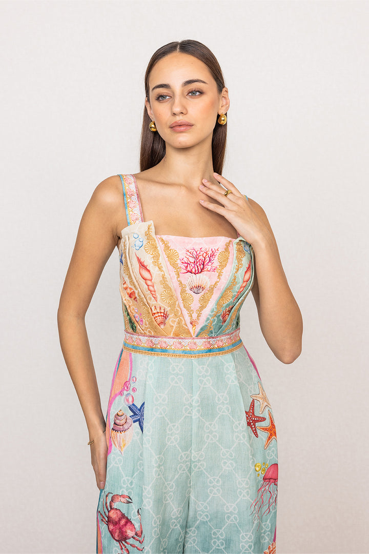 Marina Pleated Strap Jumpsuit