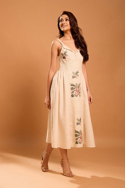 Nandini Gupta in Ursula Strap Midi Dress