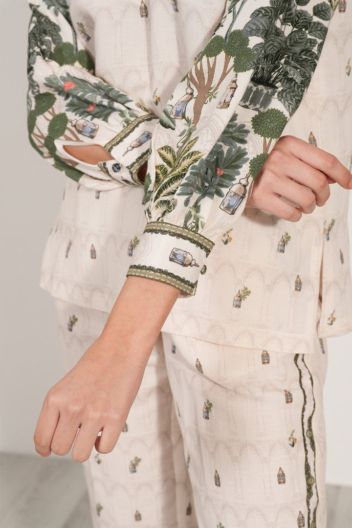 Antonia Lantern Print Blouse