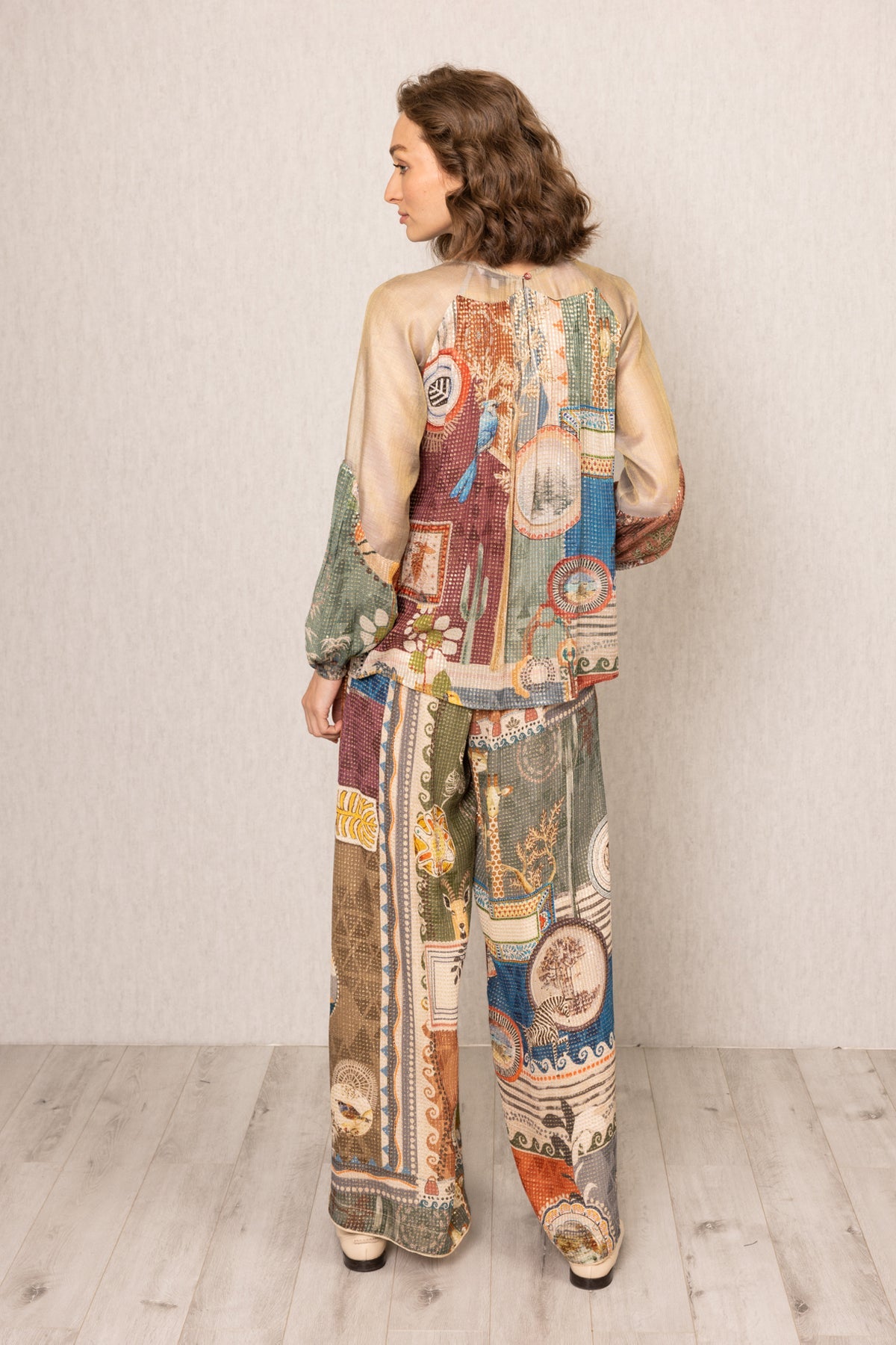 Rie Sheer Yoke Co-ord Set