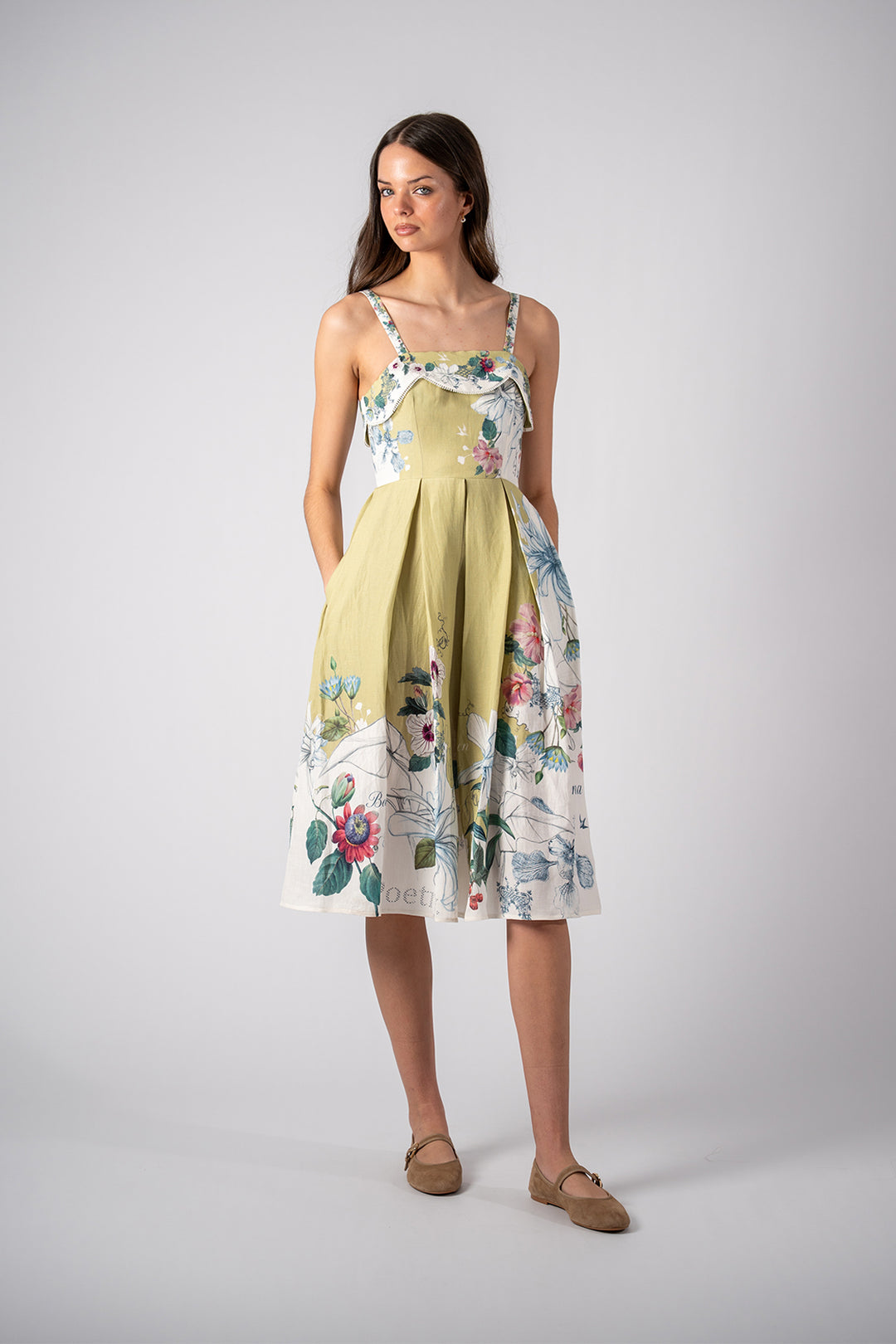 Dia Mirza in Marie Scalop Midi Dress