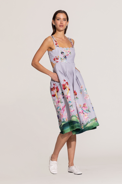 Anaya Scalop Bodice Midi Dress