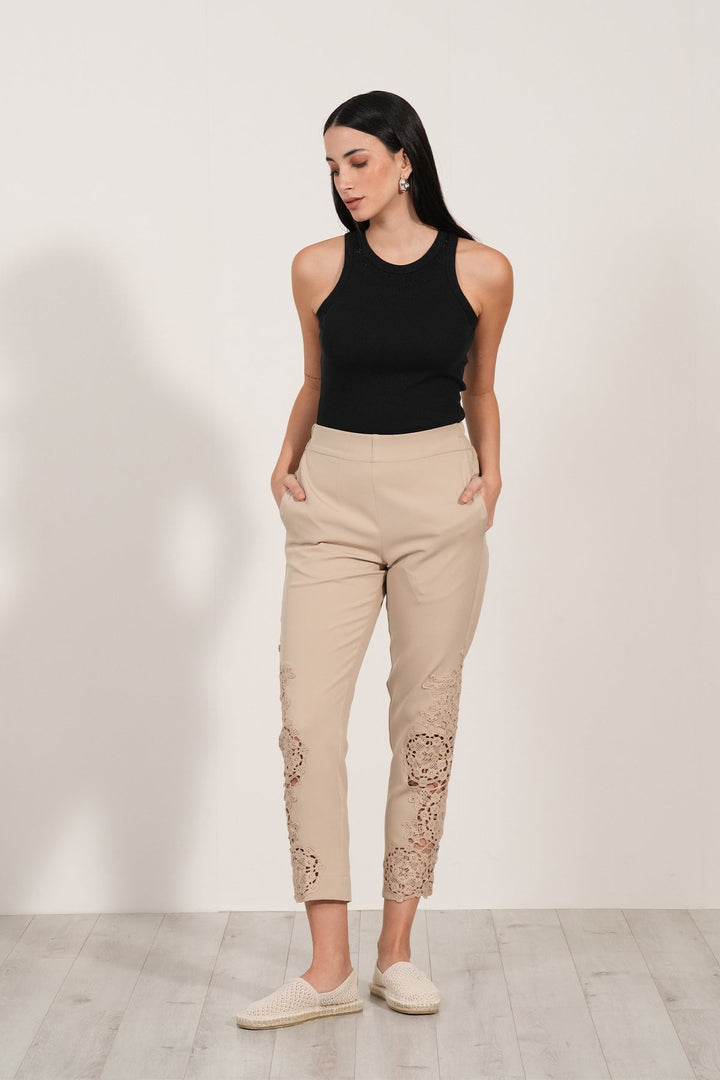 Lace Pants 53 Beige