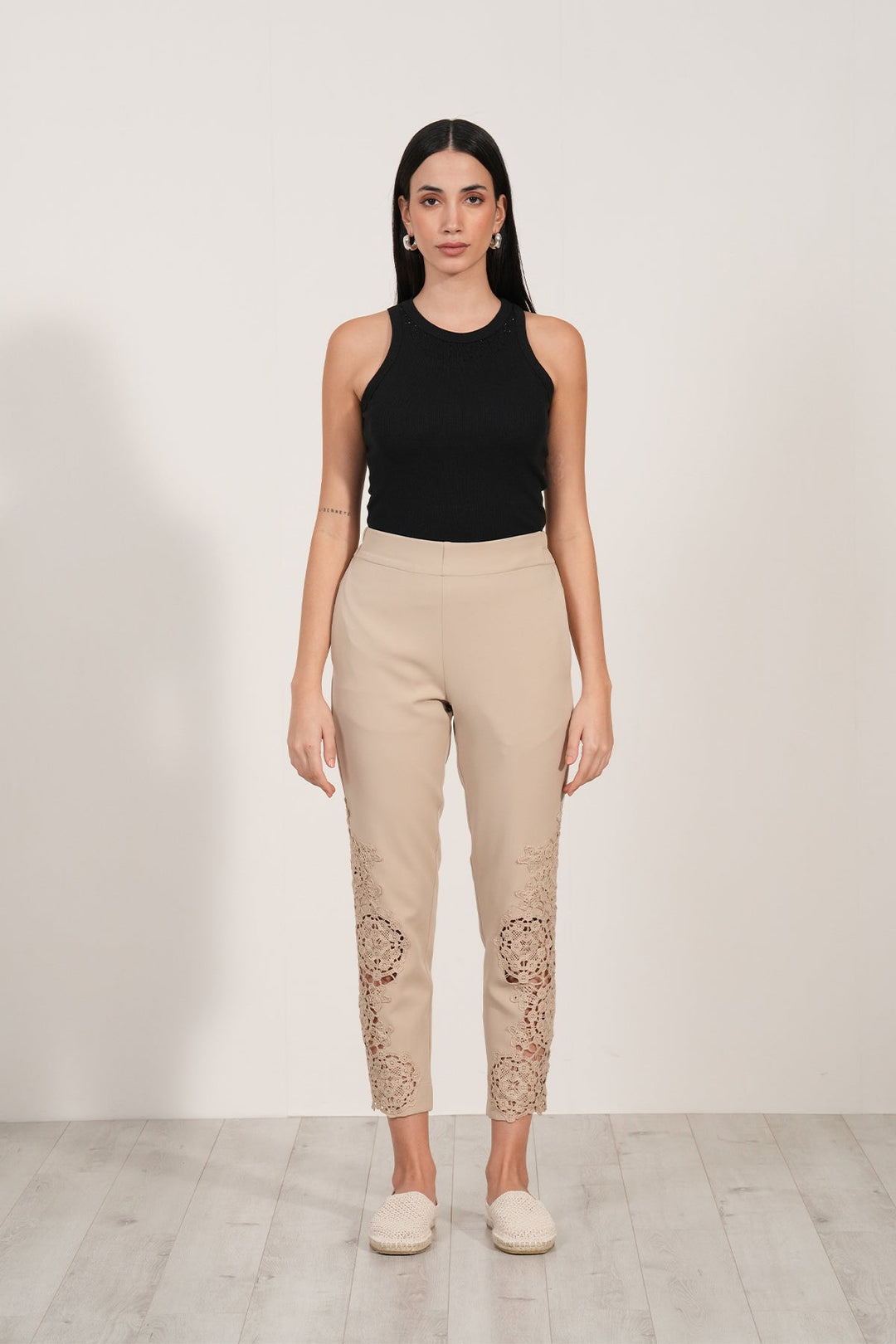 Lace Pants 53 Beige