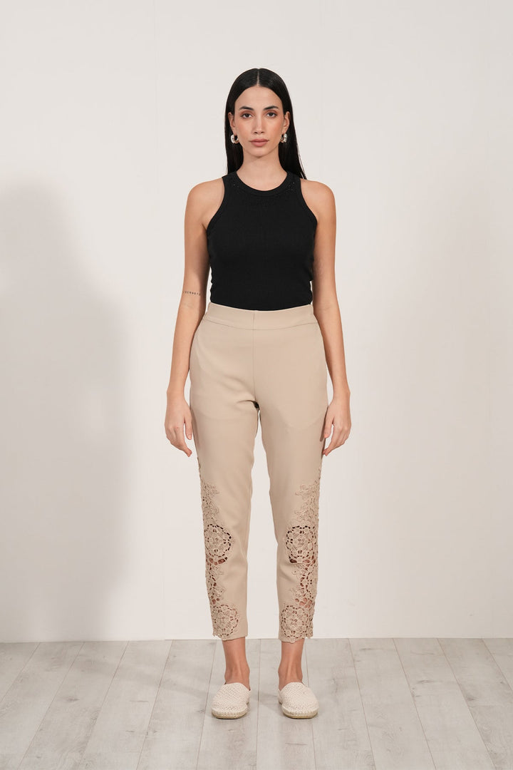 Lace Pants 53 Beige