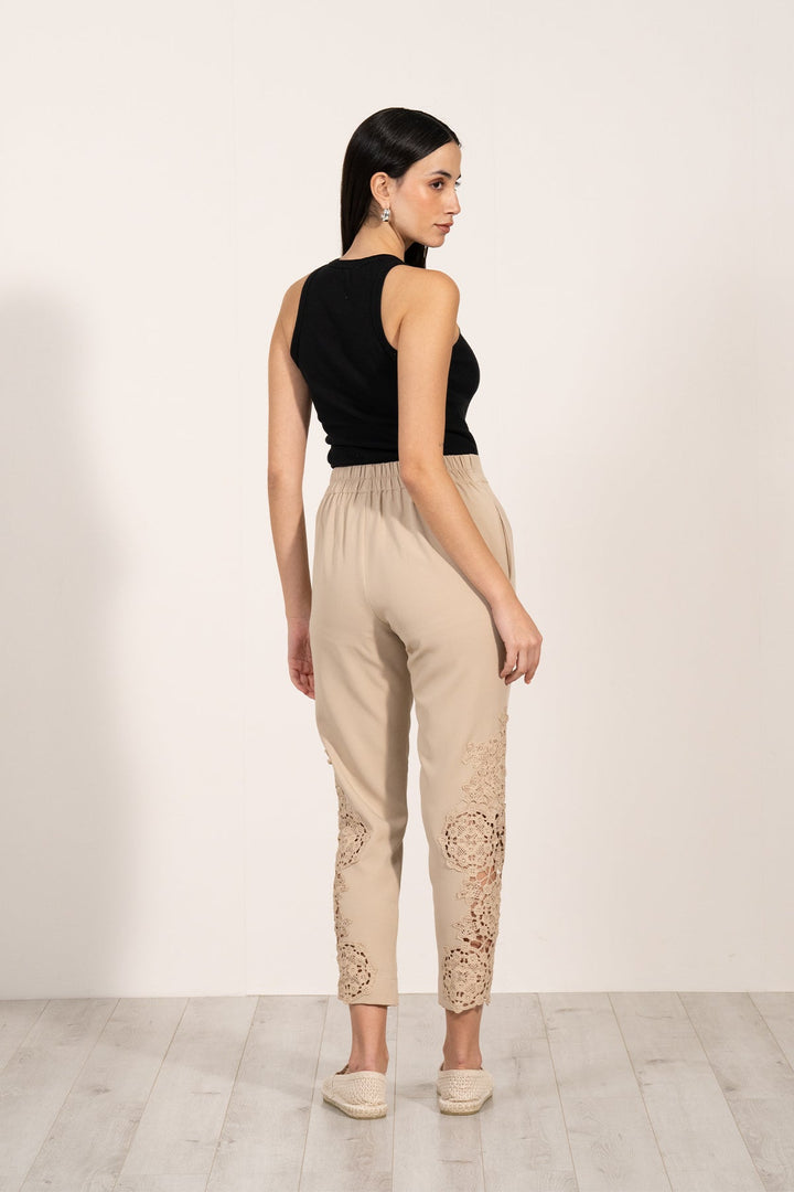 Lace Pants 53 Beige