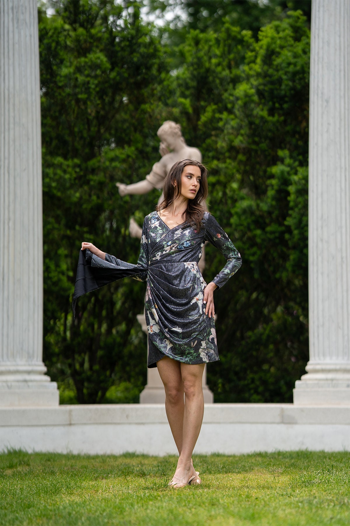 Calista Wrap Mini Dress