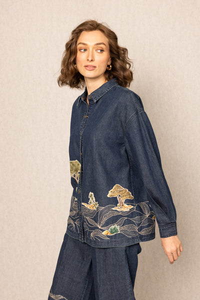 Ranna Gill Olba Oversized Shirt & Pants linen blend co-ord set.