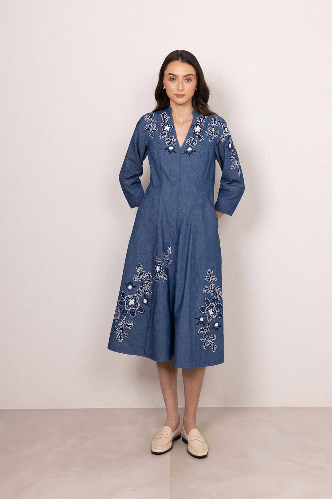 Vireo Panel Midi Dress