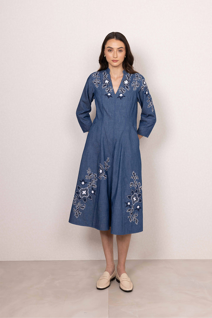 Vireo Panel Midi Dress