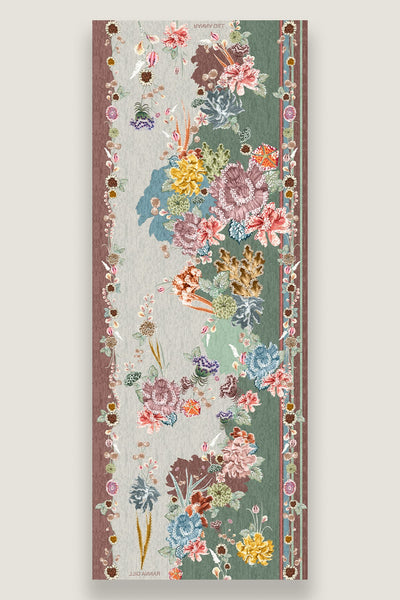 Grey Bloom field Scarf