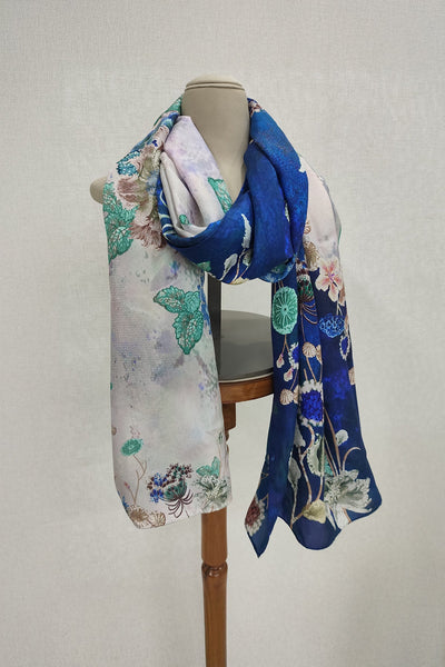 Navy Bloom Scarf