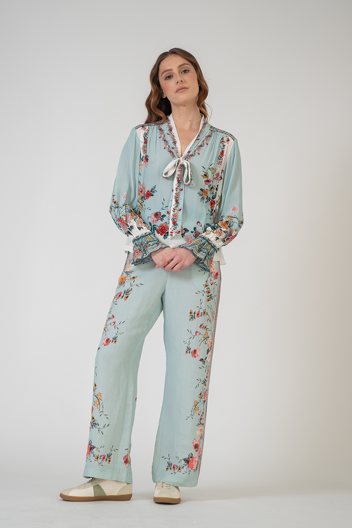 Isola Neck Tie Blouse